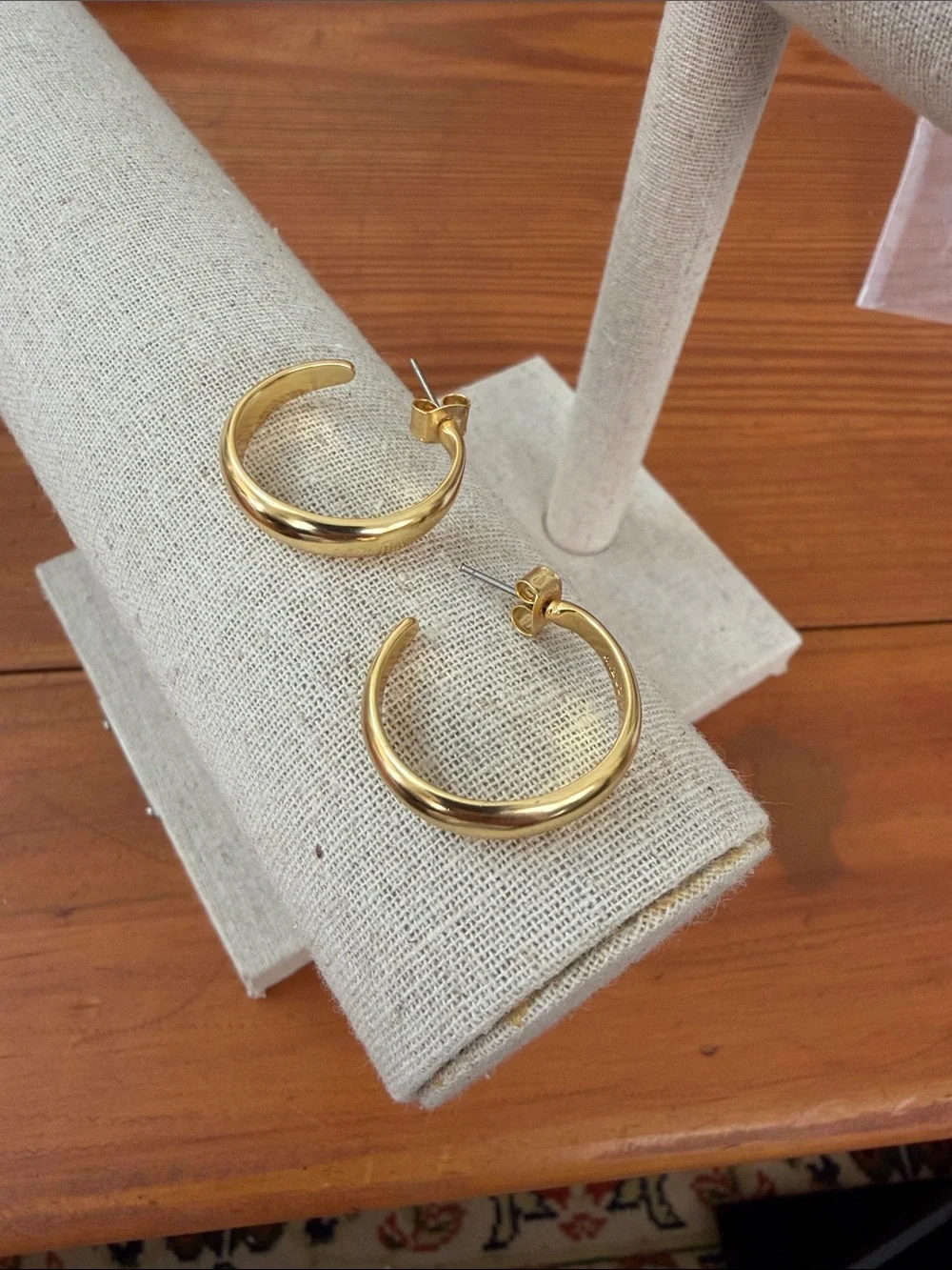 JCrew Classic Goldtone Hoop Earrings